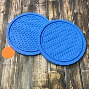 5for$10 Blue Textured Car Cup Holder Coaster
Inserts Set of 2 - Car Accessories